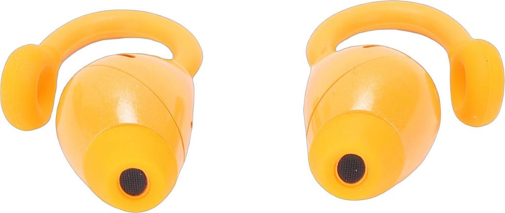 Bluetooth-Ohrhörer mit Clip-Befestigung, aktiver Geräuschunterdrückung, kabellos, mit Trageband, für Sport und Pendler, orange