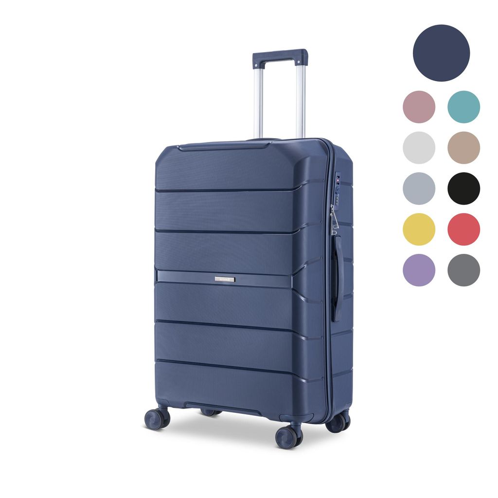 Skycases Urban Adventurer – Handgepäck Koffer 44 l – Hartschale aus Polypropylen – mit Zahlenschloss – Kabinenkoffer Dunkelblau