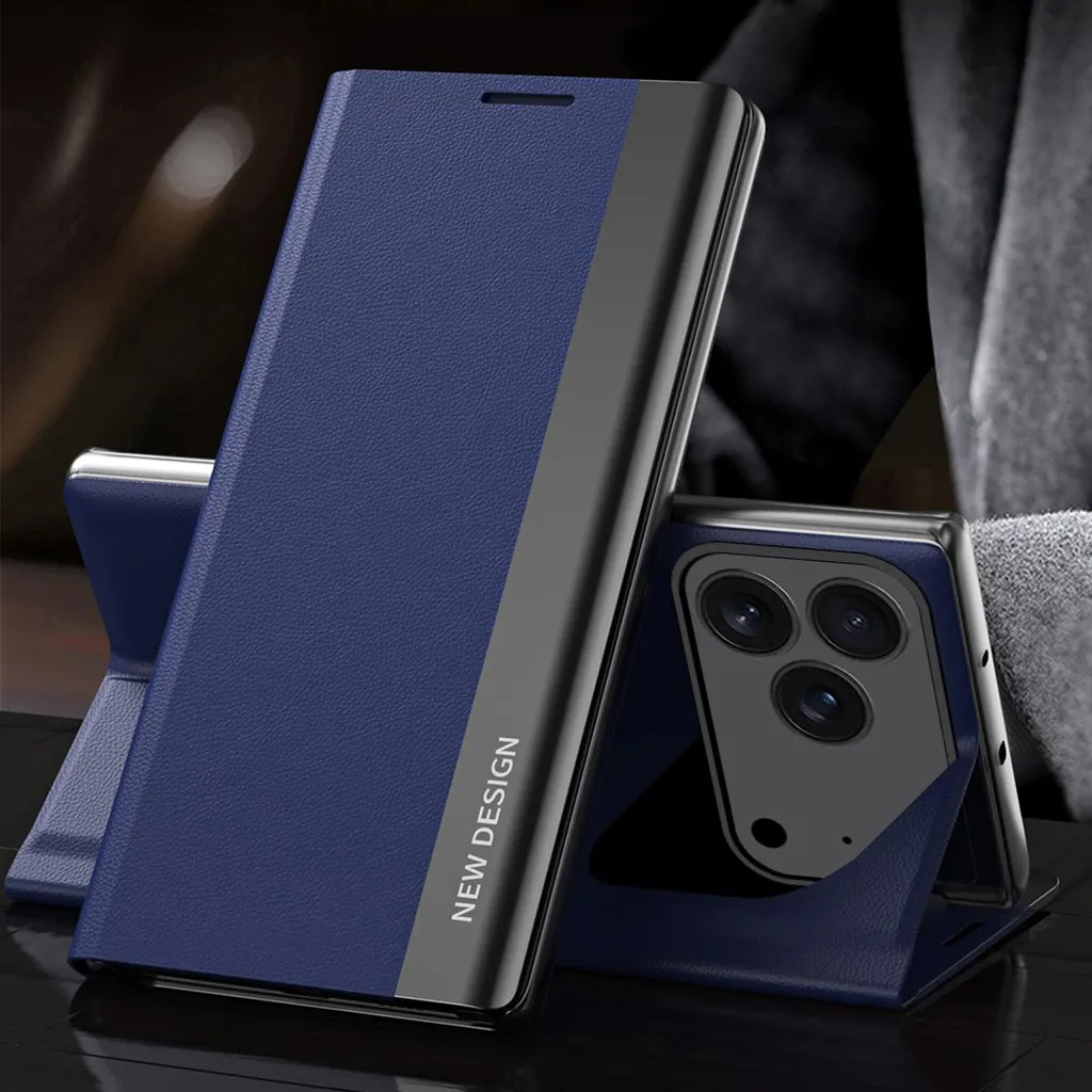 Custodia Elegante iPhone 17 Pro Max Blu Scuro - MagSafe & Stand - 2
