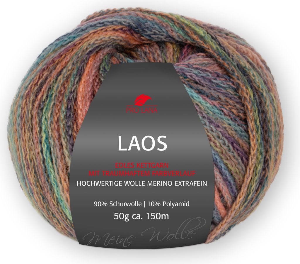 Pro Lana LAOS 50 g geflochtene Wolle im Tropenlook 150 Produktbild 