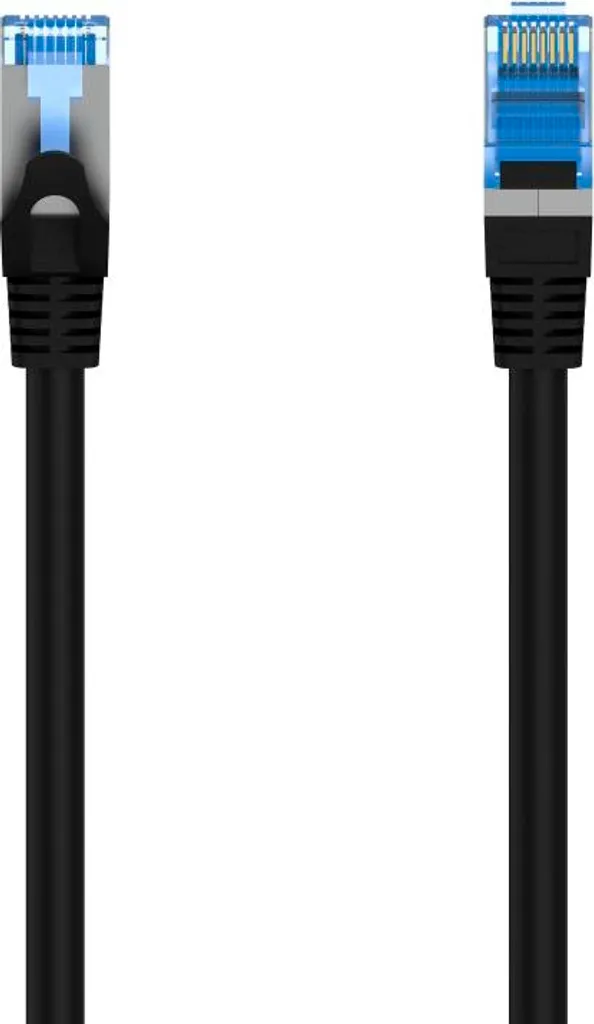 Hama 00300009 Cavo di Rete 10m Cat6a S/FTP Nero - Alta Velocità 10Gbps