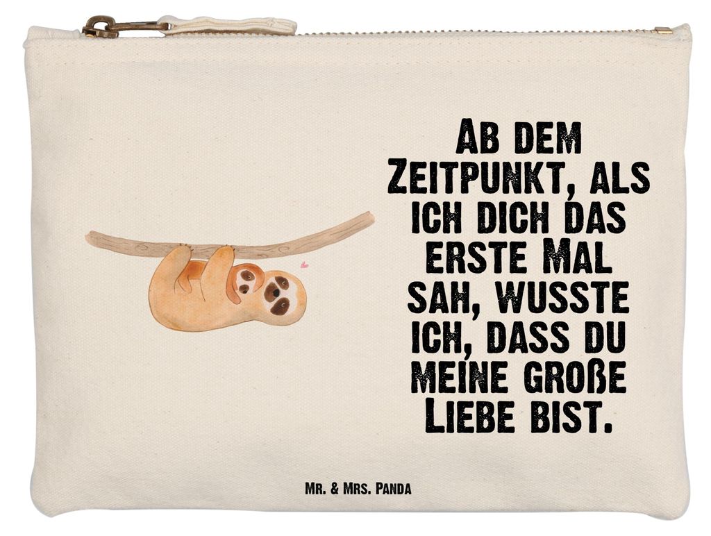 Mr. & Mrs. Panda kosmetiktäschchen Faultier Kind Größe M - Weiß - Geschenk, Kulturtasche, Mutter, Spaß, Pouch, Baby, pencil case, Geburt, Schl...