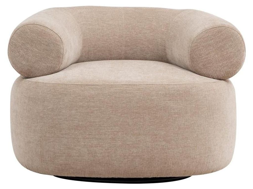 Drehsessel Alessa, Beige, Stoff, B 82 cm, H 72,5 cm, T 85 cm