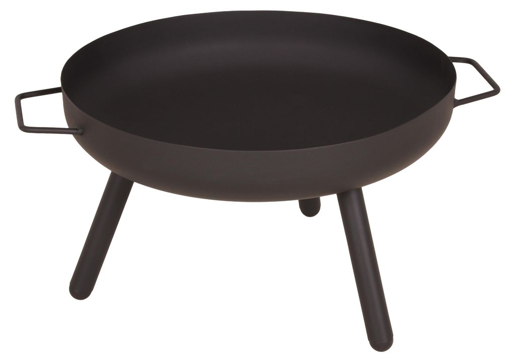 Feuerschale MARKUS - Eisen Schwarz 31x50x62cm | Feuerstelle für Garten Terrasse Feuer machen