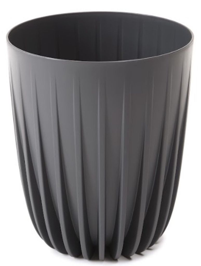 Mira Eco kunststof bloempot met binnenpot, 25 cm, antraciet Productafbeelding 