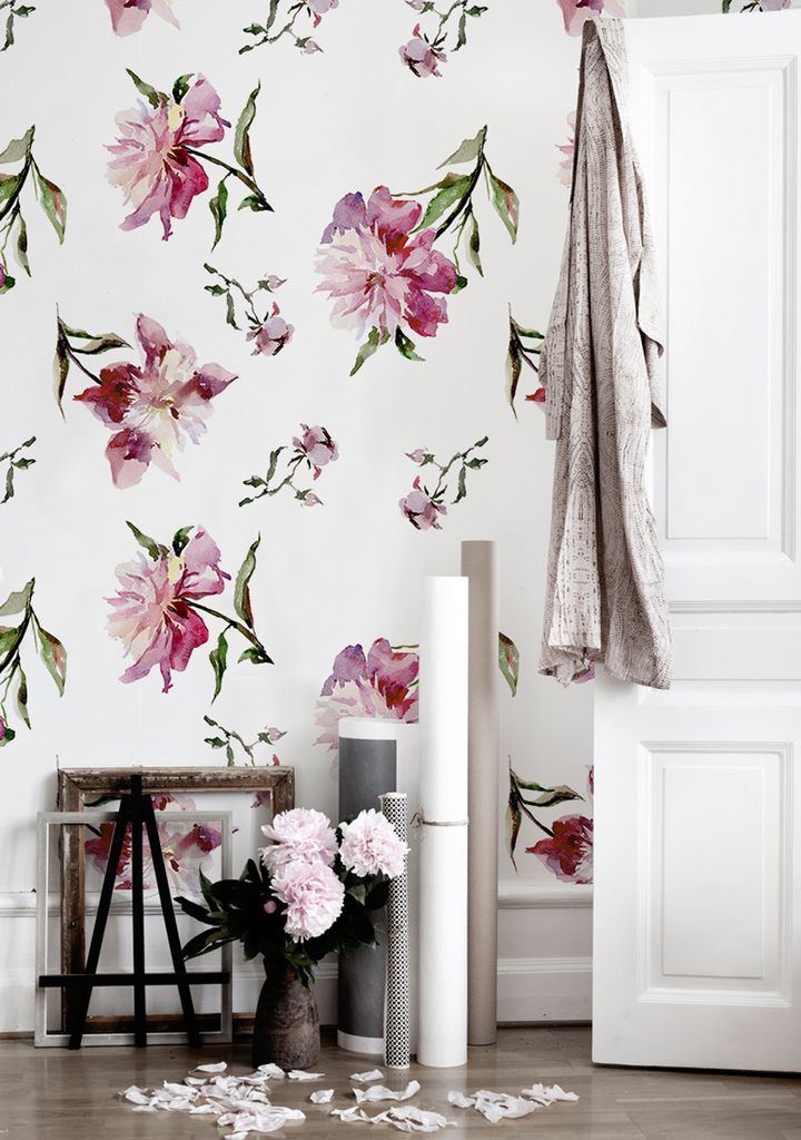 Coloray Fototapete 250x250 cm Latextapete Magicstick - Pfingstrosenblumen