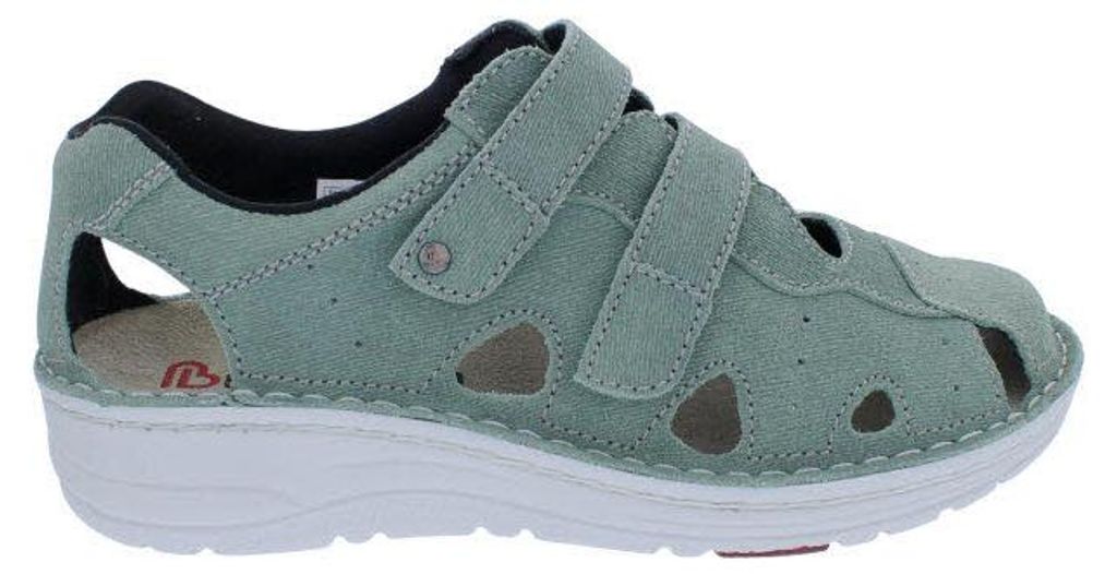 Berkemann Halbschuh Larena 3100-840, Velourleder, Grün, Fußbett zum Wechseln, Weite H 40 2/3