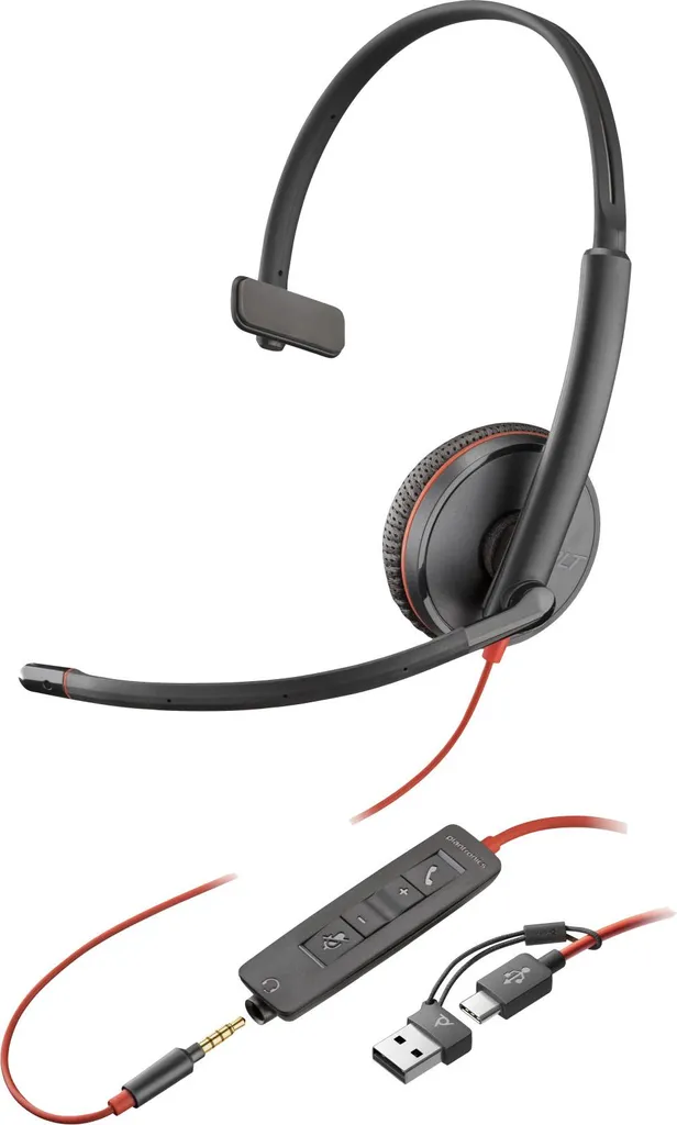 Cuffie Smart Working Poly 3215: USB-C e Comfort Monoaurale
