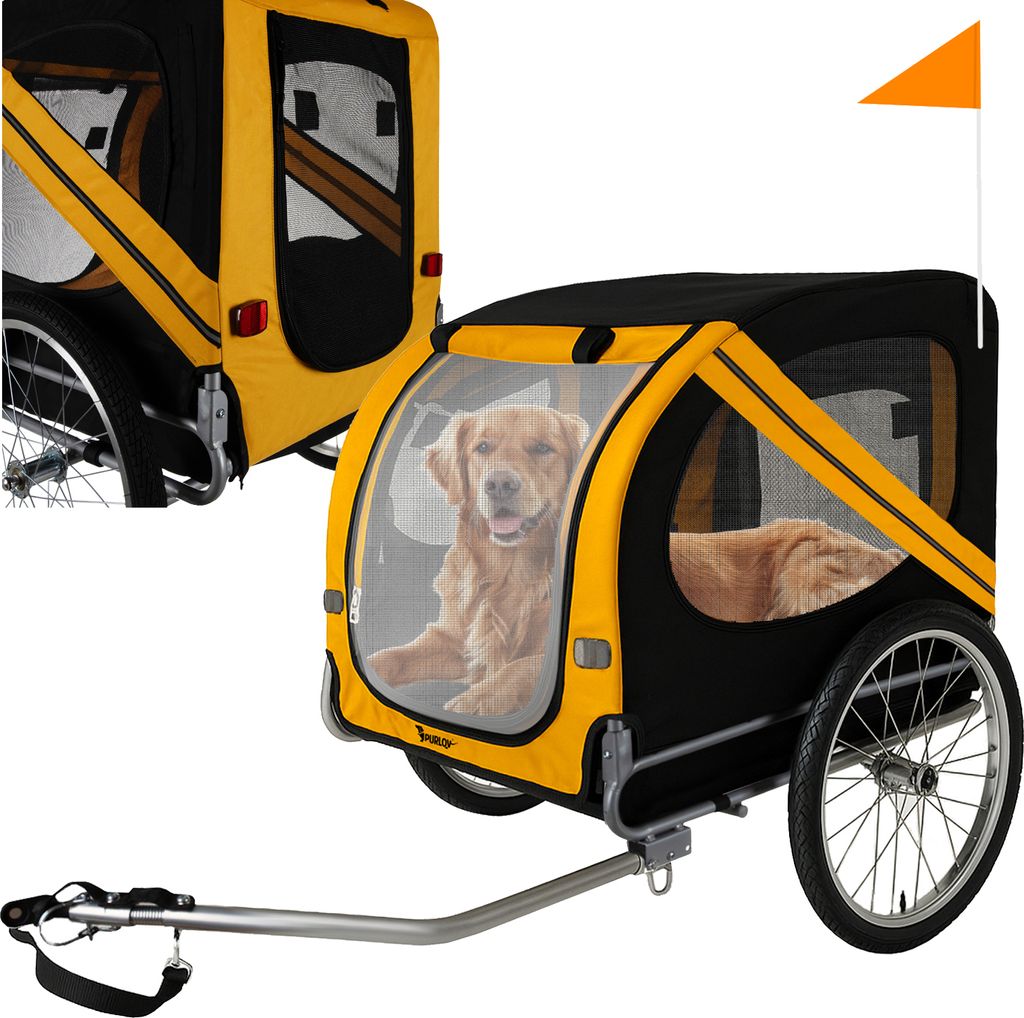 Purlov Hundeanhänger für Fahrrad bis 40 kg mit 75 × 52 × 65 Produktbild 