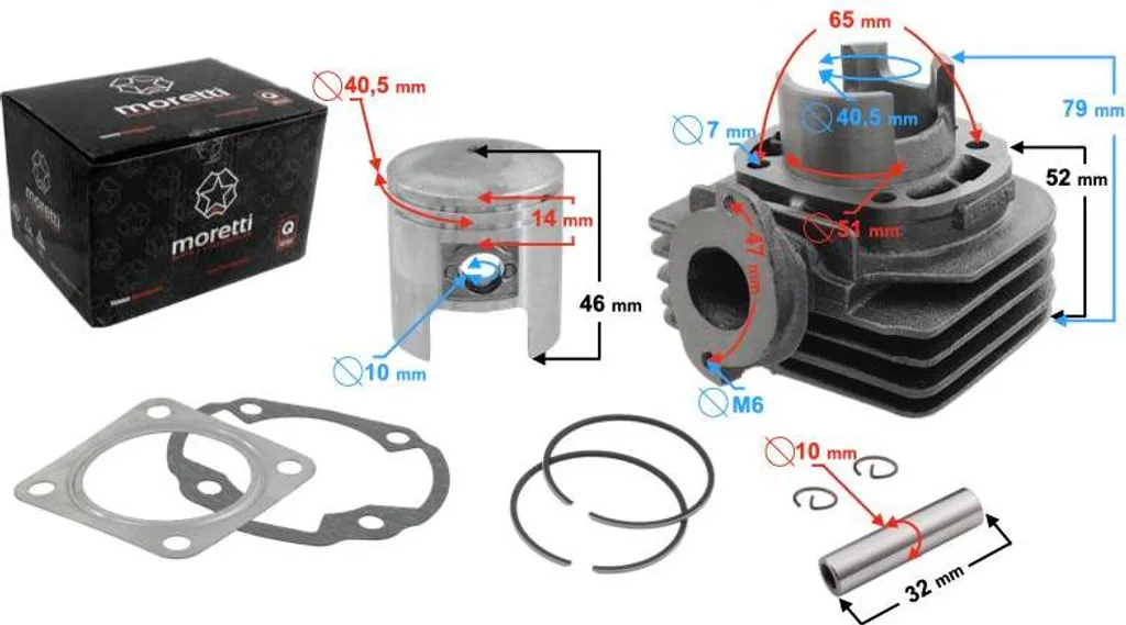 Cylindre 50cc Scooter 2 Temps TGB Suzuki pour Réparer un Moteur Serré