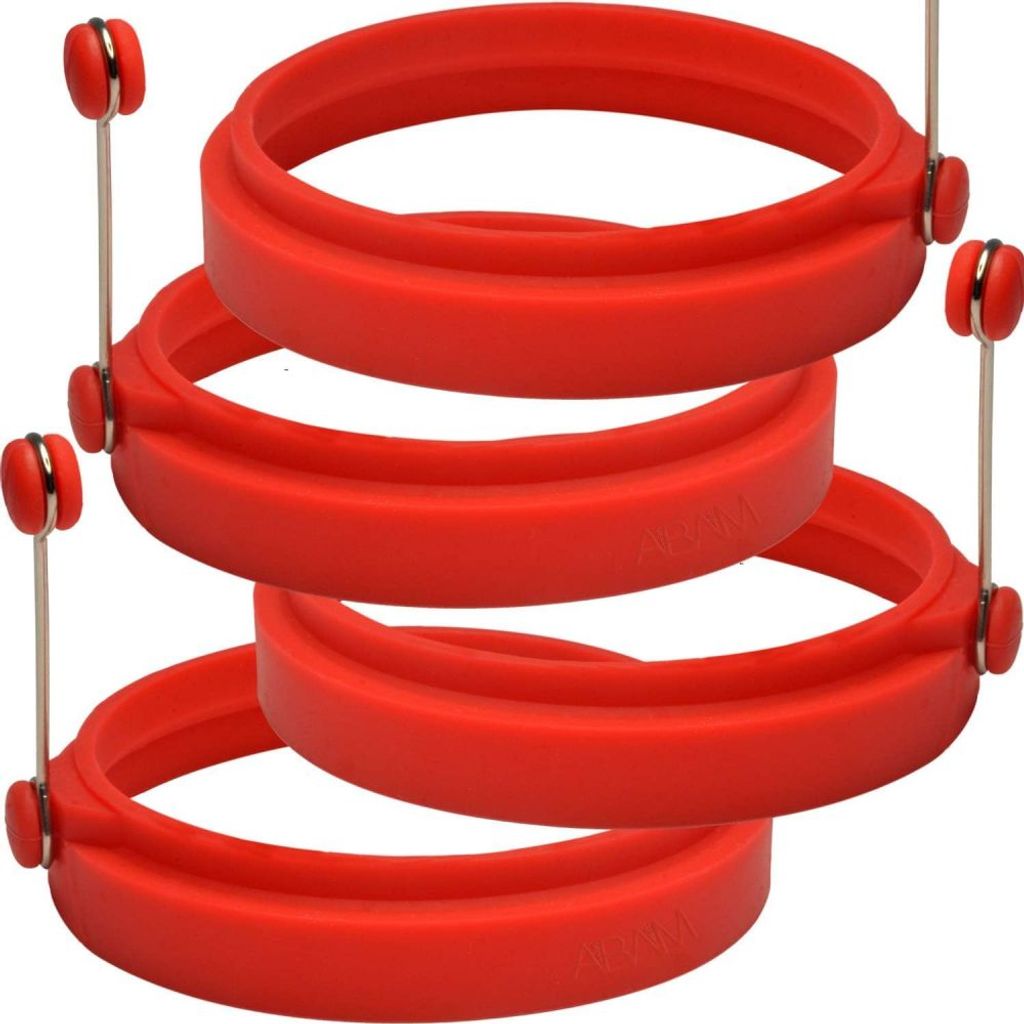 Silikon-Eierringe, 10,2 cm, antihaft, Spiegelei, Produktbild 