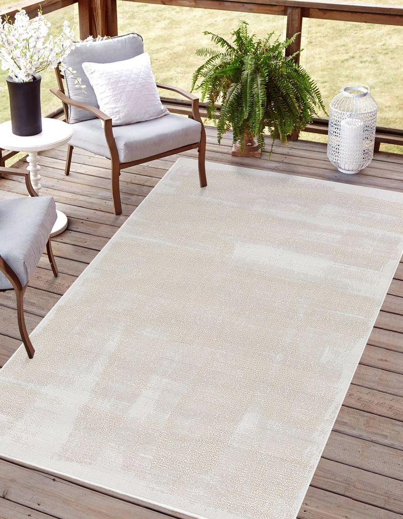 In- und Outdoor Teppich PLASTER Creme, 120 x 170 cm