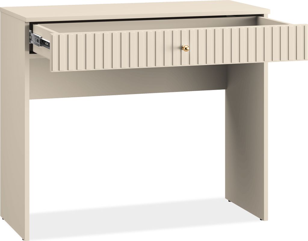 KONSIMO Schreibtisch "DROMA", Creme, Holz, ELEGANT, Produktbild 4