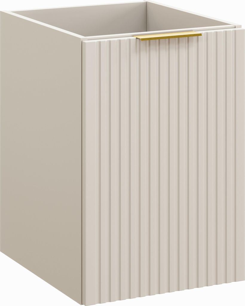 FURNLUX Wäscheschrank Adel Gold Und Beige 40cm / Hauptfarbe: Beige / Abmessungen: 40 x 57 x 46 cm