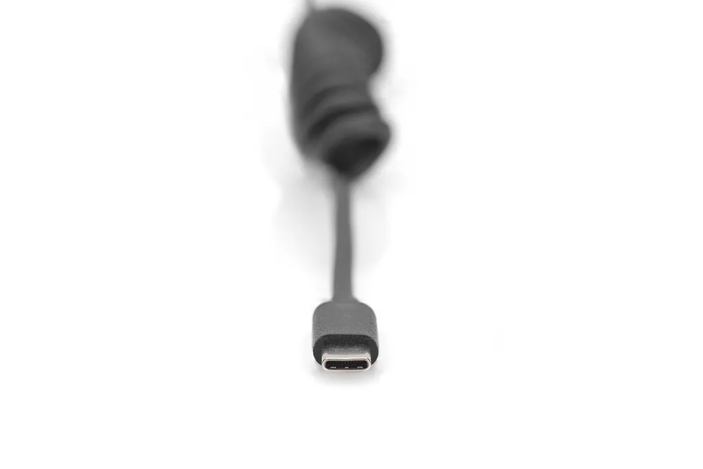 Cavo DIGITUS USB-C a USB-C Coiled 1 metro - Ricarica Rapida PD 60W - 3