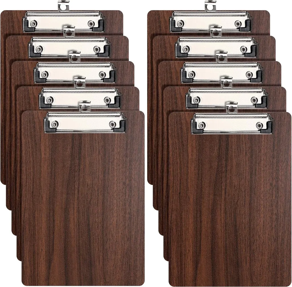Écrivez partout avec la planche à pince A5 en bois - Support rigide x10