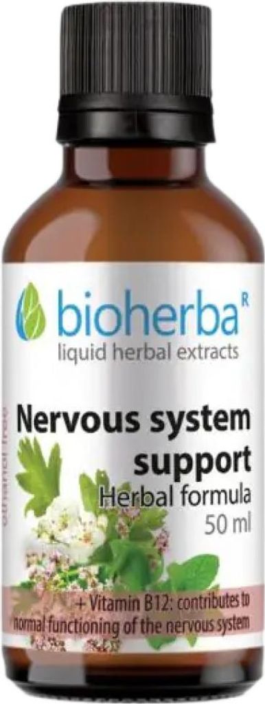 Bioherba | Podpora nervového systému | Tinktúra Mäta, Hloh, Obrázok produktu 
