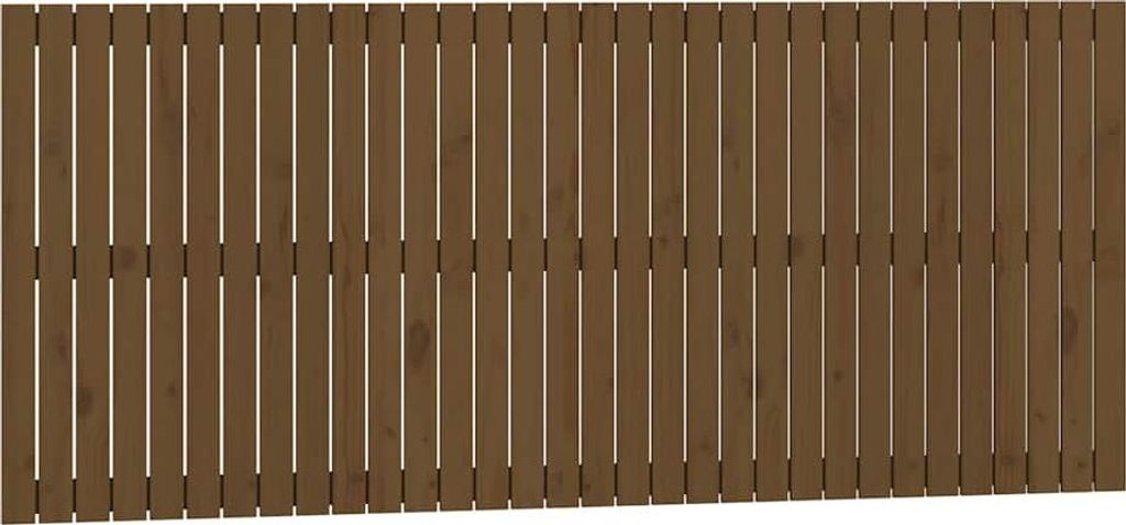 vidaXL Wand-Kopfteil Honigbraun 204x3x90 cm Massivholz Kiefer