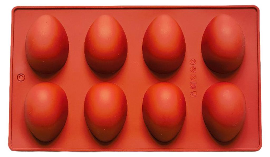 Osterei-Silikonform zum Backen, 8 Mulden, antihaftbeschichtet, Schokoladenform, gefrier- und ofenfest, Osterbackwerkzeug, Form für Kuchen, Gelee, ...