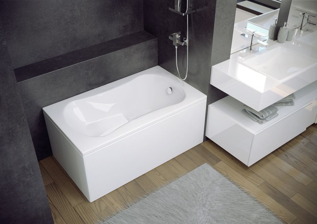 ECOLAM Badewanne Sitzbadewanne Rechteck Acryl Aria Rehab Produktbild 6