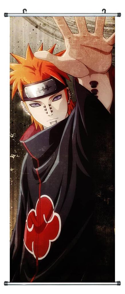 Großes Naruto Rollbild / Kakemono aus Stoff | Poster 100x40cm | Motiv: Pain / Tendo