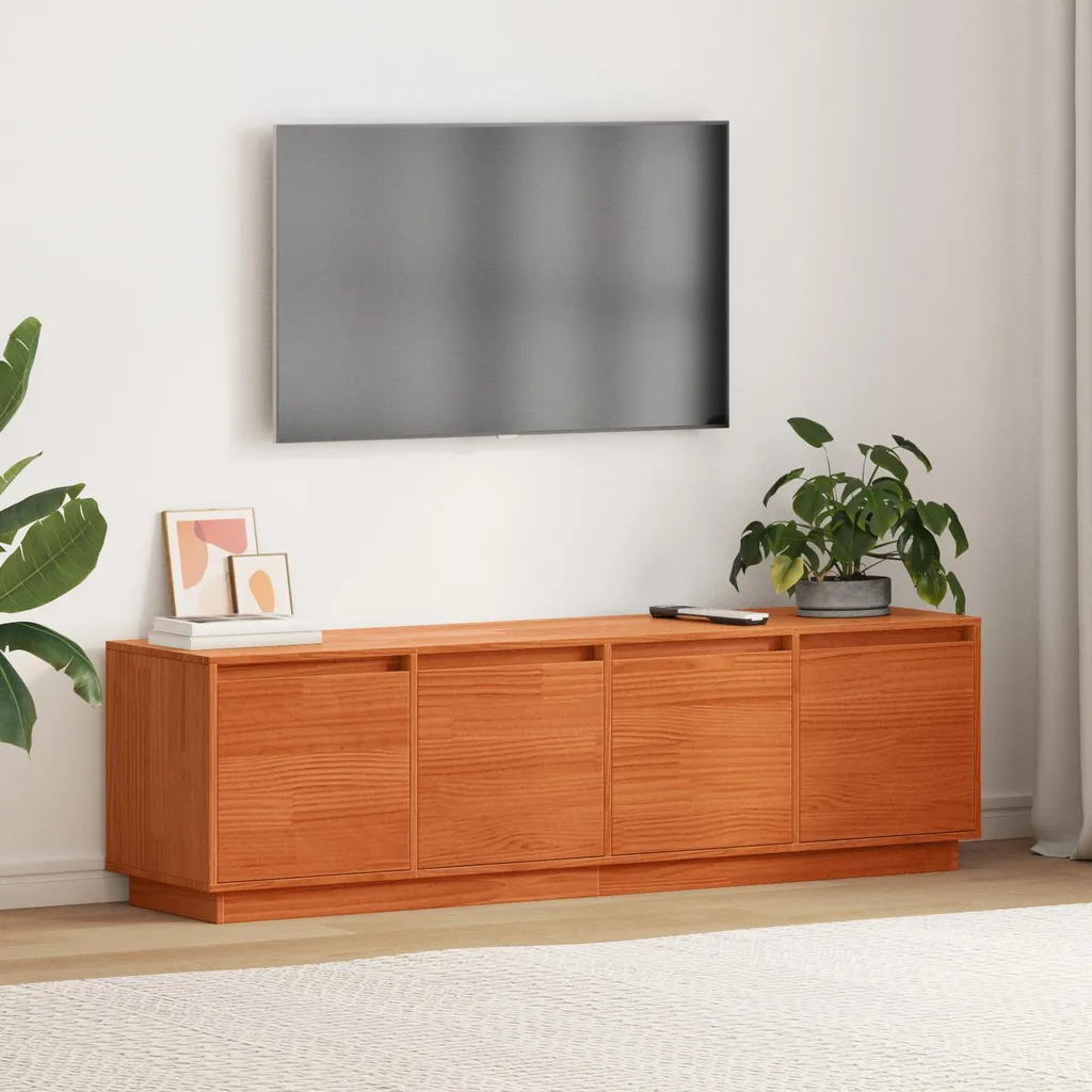 Meuble TV pour grand écran 156 cm vidaXL marron gain de place