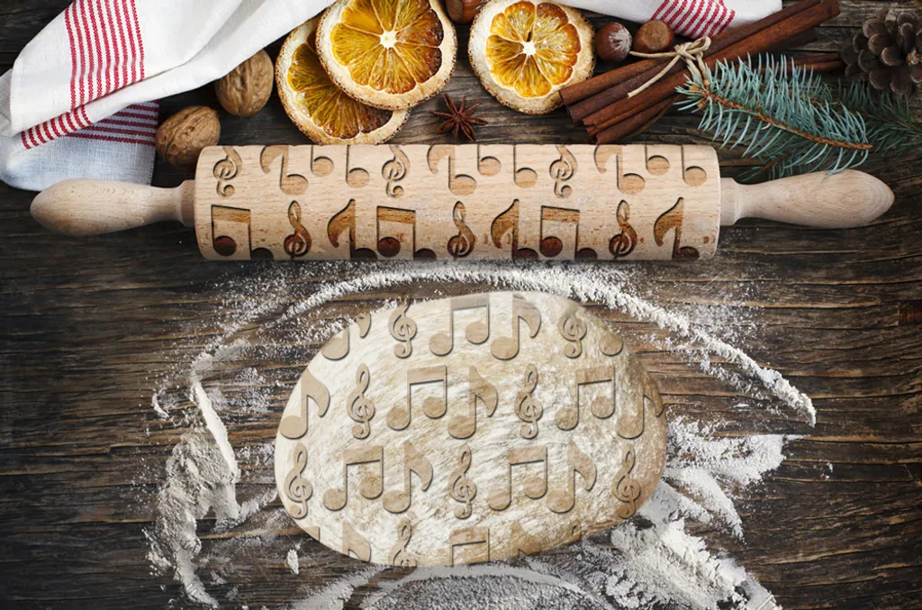 Note musicali - Mattarello inciso per gli amanti della pasticceria, marchio Art-Dog - 4