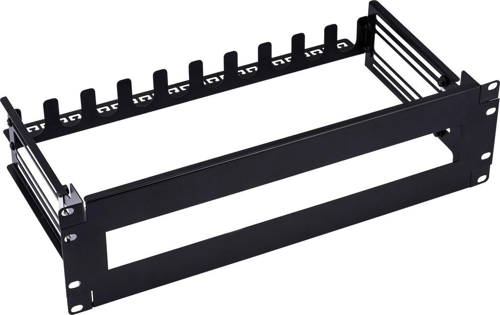 InLine 19" Schutzschalterleiste 3HE mit tiefenverstellbarer Produktbild 