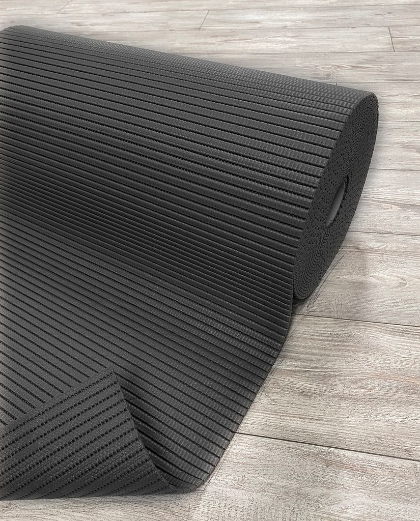 Badematten Saunaläufer Uni schwarz - Weichschaummatte Breite 130 cm Länge wählbar - abwaschbar wasserabweisend, Größe:65 x 100 cm