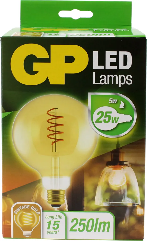 Ampoule LED Déco Globe G125 Culot E27 Filament en Spirale 5W 250lm