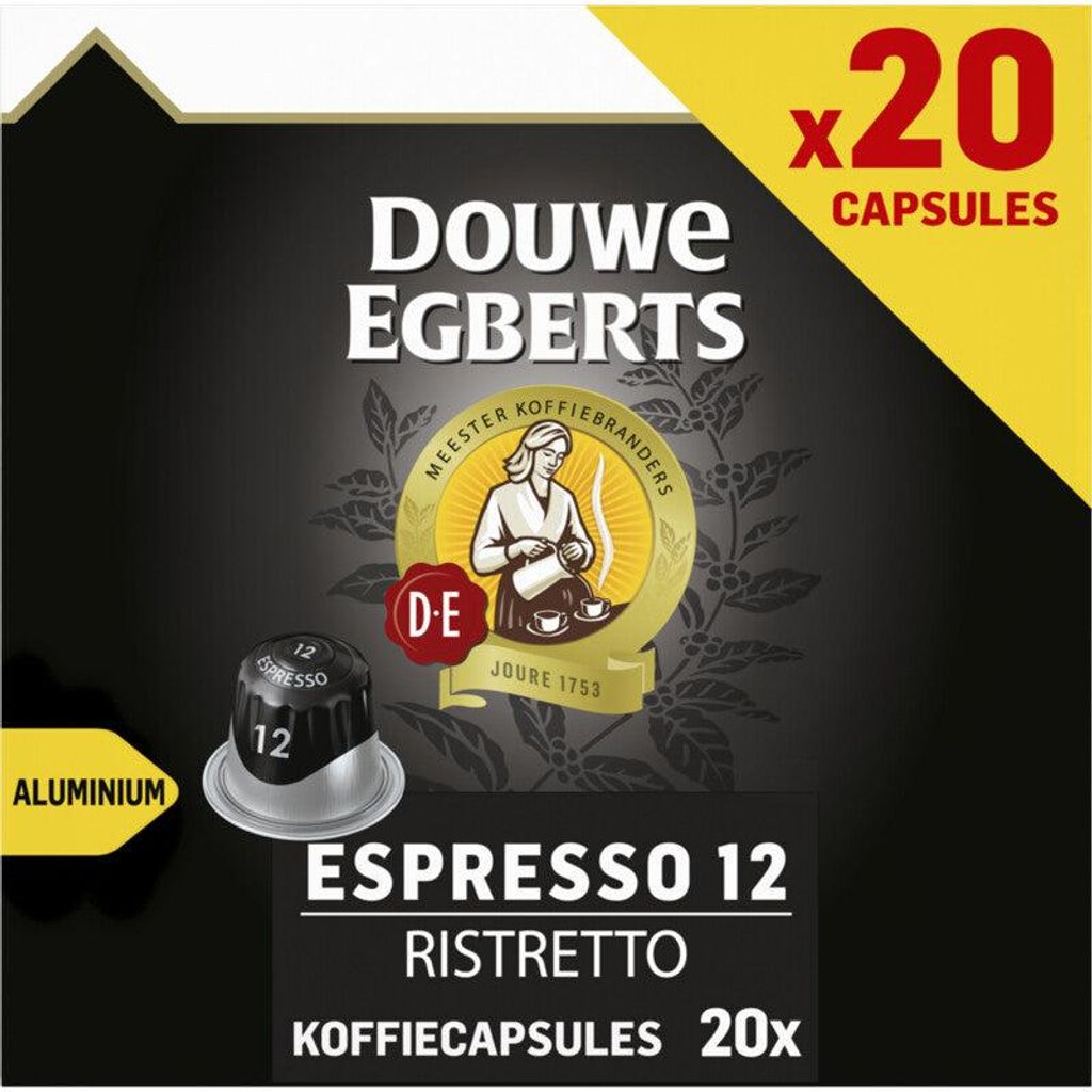 Douwe Egberts Espresso Ristretto Kaffeekapseln, 20 Stück, Produktbild 