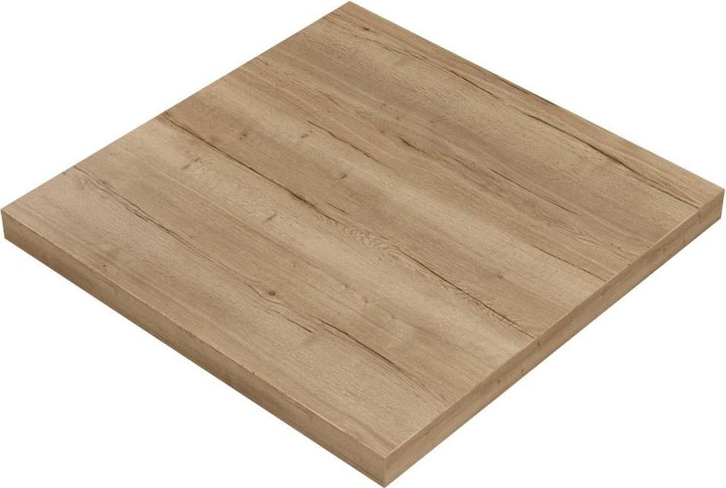 Gastro Tischplatte XL | 70x70 cm | 48 mm stark | Eiche Rustikal | Massiv Design