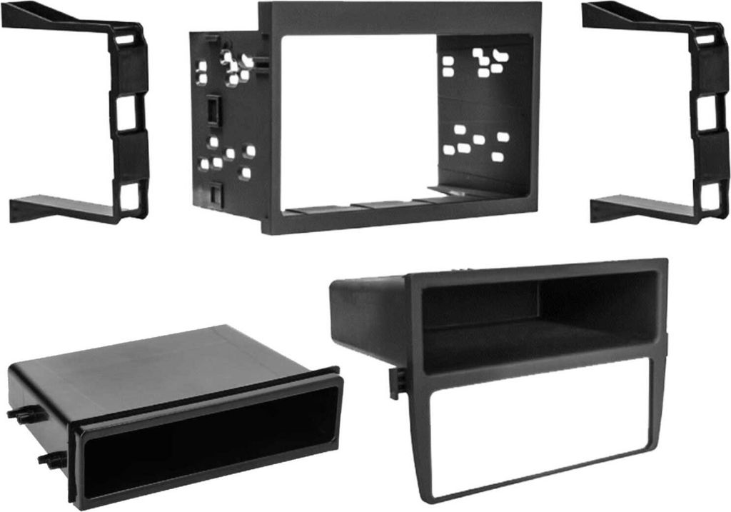 Façade d'autoradio 2-DIN avec vide poche compatible avec Image du produit 