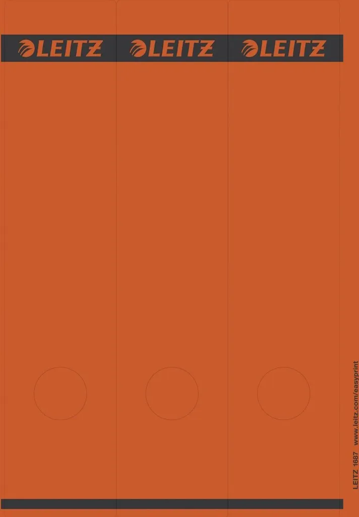 75 Etichette Rosse Leitz 1687-00-25 per Raccoglitori 80mm - PC