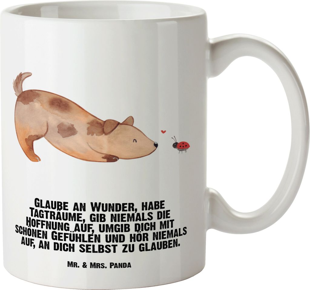 Mr. & Mrs. Panda Große Teetasse Hund Marienkäfer - Weiß - Produktbild 