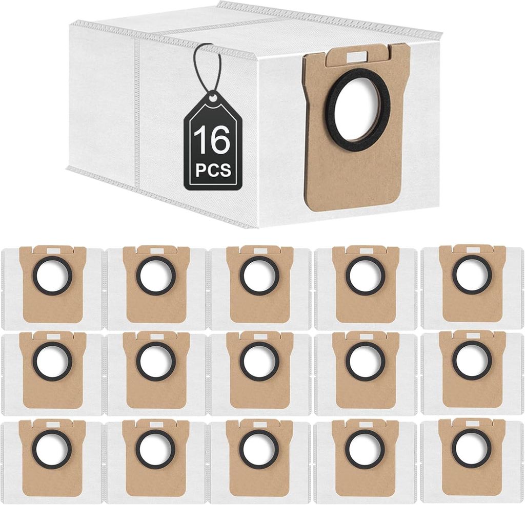 16 Stück Staubsaugerbeutel kompatibel mit L10s Ultra/Xiaom i X10+/Dream e L10 Ultra/L10s Pro Ultra / L20 Ultra/X40 Ultra Saugroboter,Staubbeutel E...