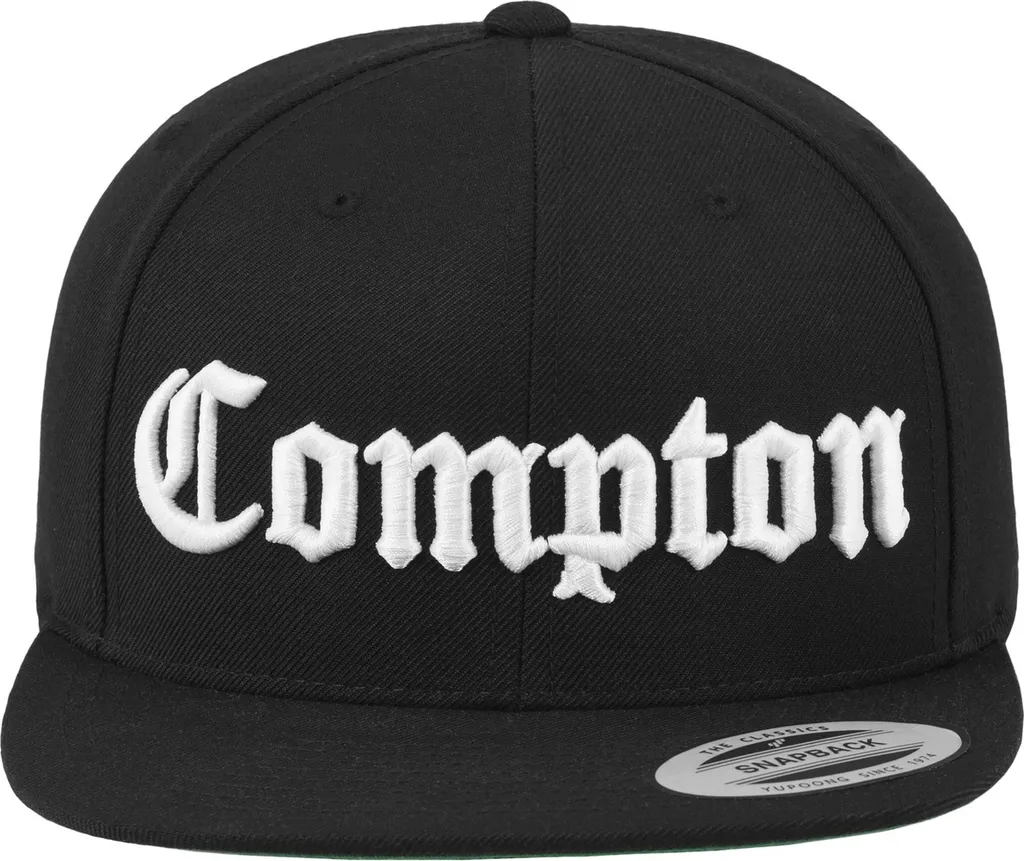 Casquette Snapback Noire Réglable Compton MT271 pour un Ajustement Sur