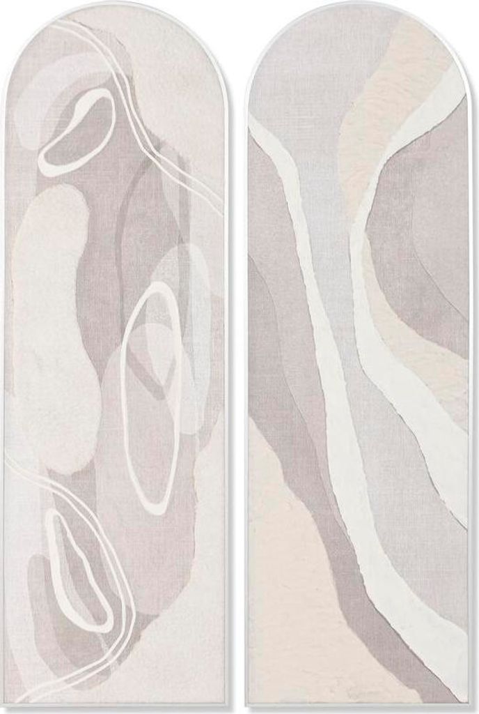 Leinwand Home ESPRIT Weiß Beige abstrakt Urban 52 X 4 X 167 CM 53 X 4 X 168 CM (2 Stück)