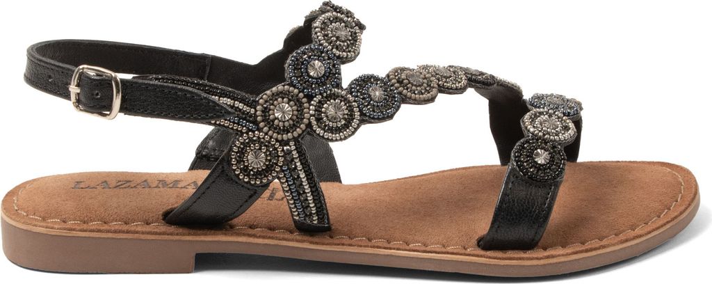 Sandales en cuir pour femme Lazamani Helena Noir taille 41 Image du produit 