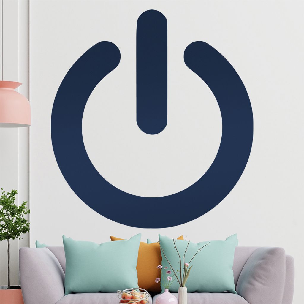 KIWISTAR On Off Button - Knopf Ein Aus Schalter Wandtattoo in 6 Größen - Wandaufkleber Wall Sticker - Dekoration, Küche, Wohnzimmer, Schlafzimme...