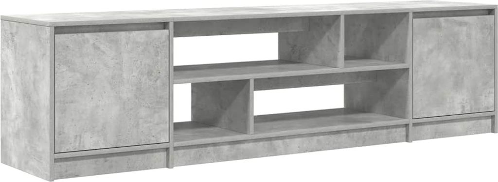TV-Schrank Betongrau 188,5x41x50 cm Holzwerkstoff