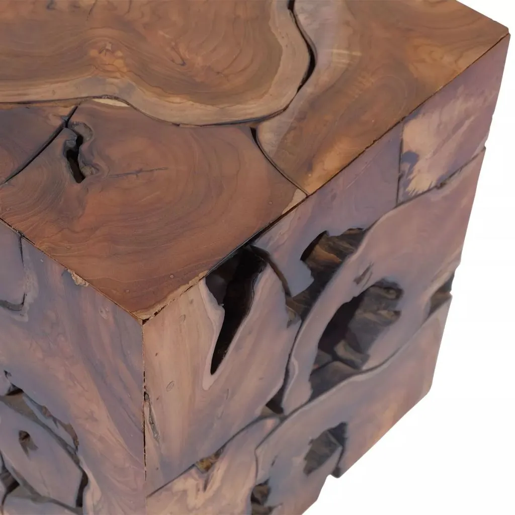 Sgabello in Legno Teak per Esterni | Massiccio e Resistente Intemperie - 12