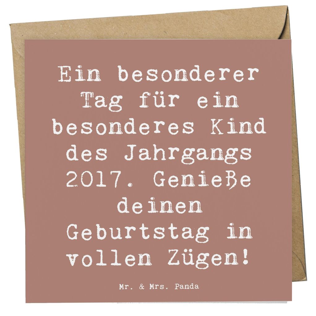 Mr. & Mrs. Panda Grußkarte Spruch 2017 Geburtstag - Braun Pastell - Geschenk, Handgefertigt, Klappkarte, magische Gelegenheit, Happy Birthday, Geb...