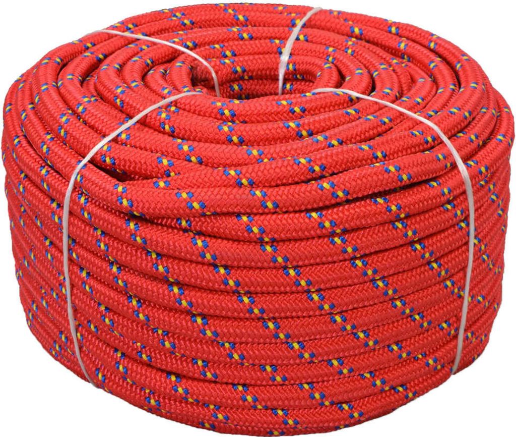Bootsseil Polypropylen 18 mm 50 m Rot