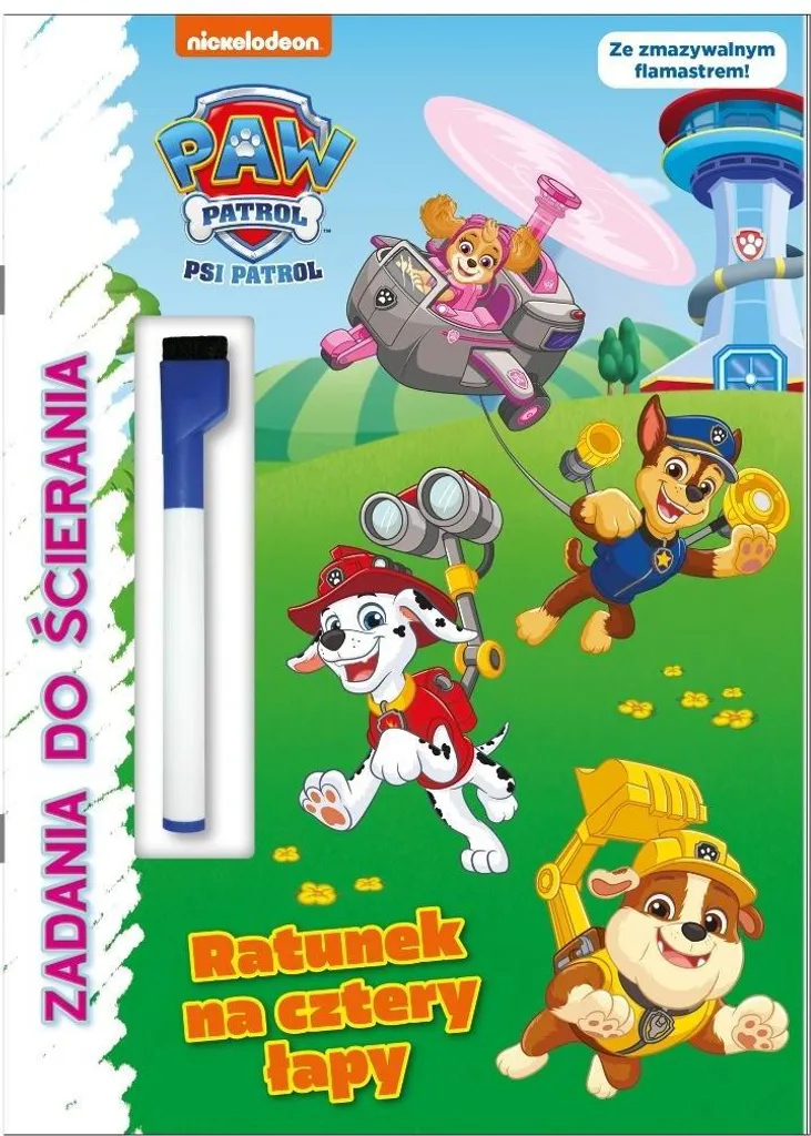 Psi Patrol Compiti Cancellabili: Libro Educativo Paw Patrol in Polacco