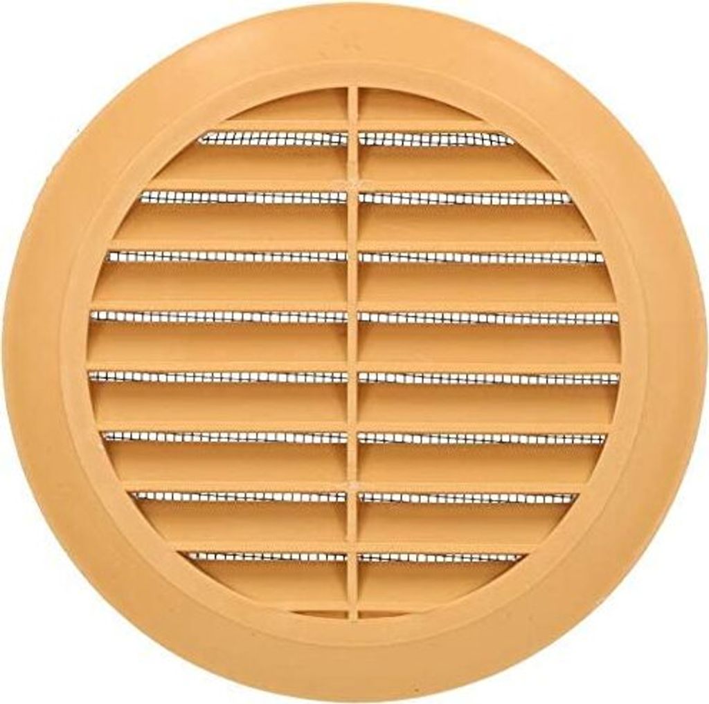 KOTARBAU® Lüftungsgitter 125 mm Rund Flansch Beige Produktbild 