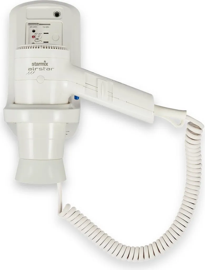 Sèche-cheveux avec prise rasoir Starmix HFTW 12 R pour hôtel et spa