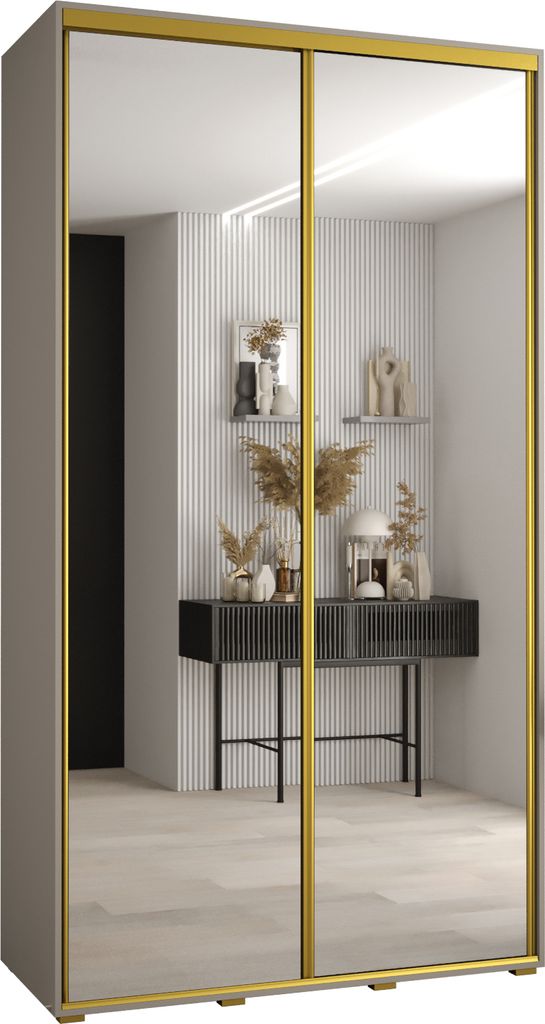 Kryspol Dakota 2 Schrank, zwei Türen - 235,2x140x60cm - Kaschmir Gold