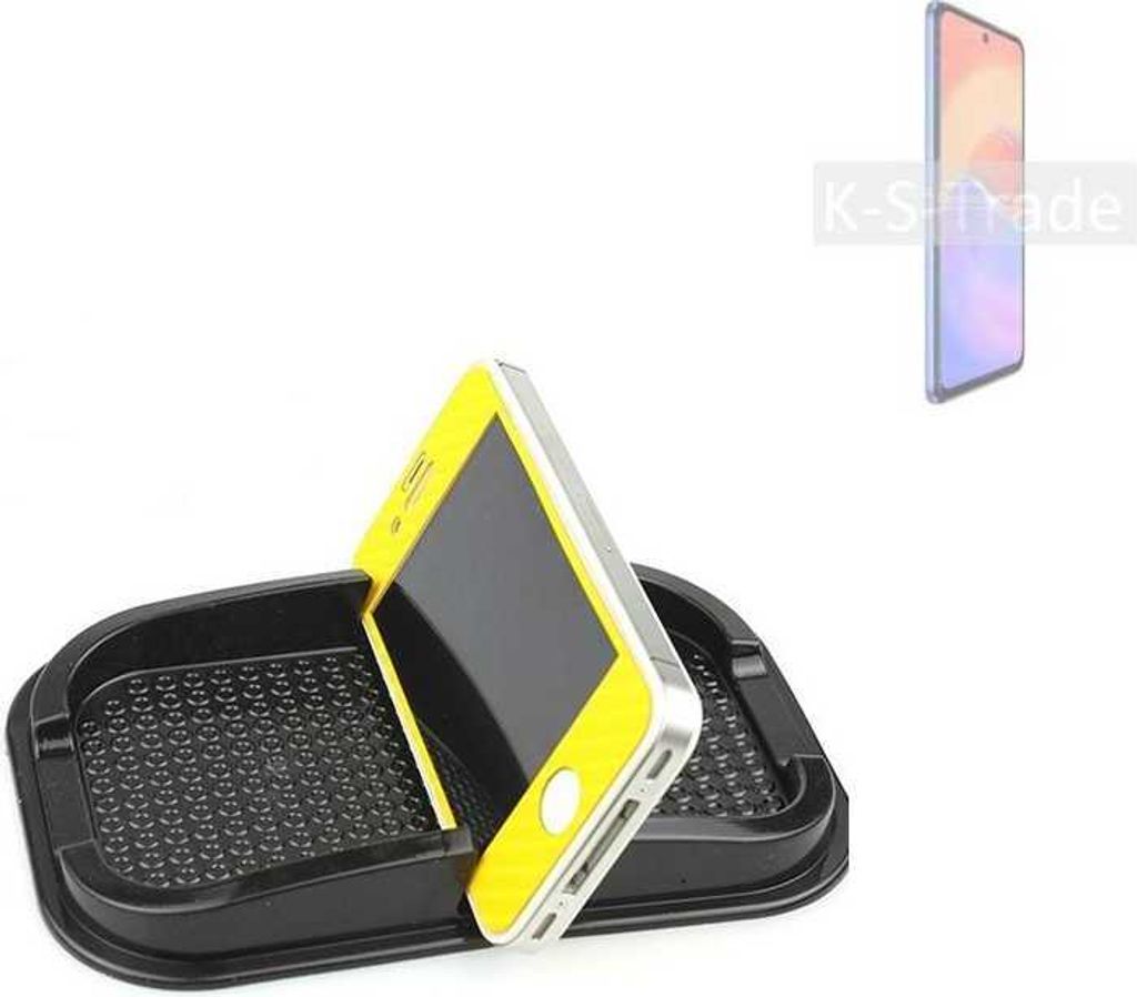 K-S-Trade Auto Anti Rutsch Matte Smartphone-Halter kompatibel mit ZTE S30 SE Haft Pad Armaturenbrett Handy-Halterung Silikon