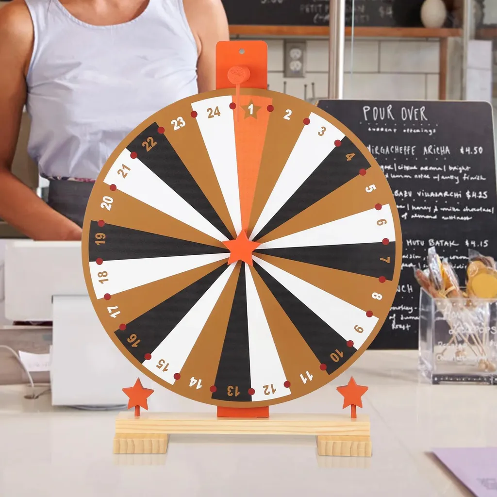 Roue de la fortune effaçable 24 segments avec support de table - 2